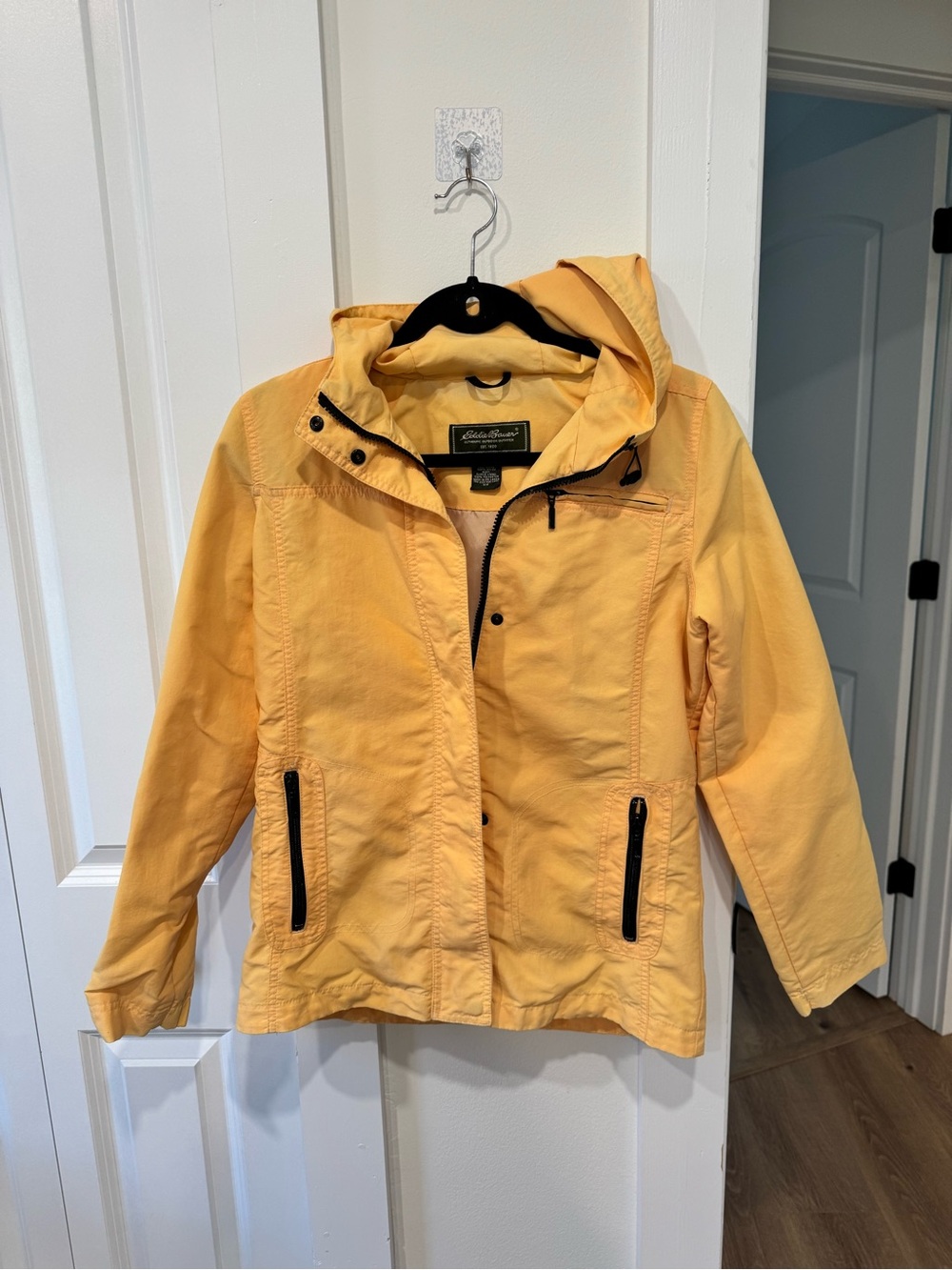 Eddie Bauer Hooded Utility Jacket in Sunny Yellow